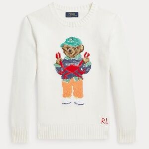 NEW: RALPH LAUREN Polo Bear Cotton Nantucket Sweater - 4T